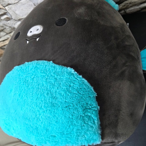 Squishmallows Aldous Fruit Bat Plush Black Teal Original Jazwares - Picture 11 of 14